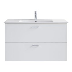 Duravit Möbelwaschtisch Me by Starck 83x49cm, we WG, m HL, ÜL, Hahnlochbank