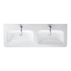 Duravit Möbel-Doppelwaschtisch DuraStyle 130x48cm, 2 HL, m ÜL, HLB, we WG