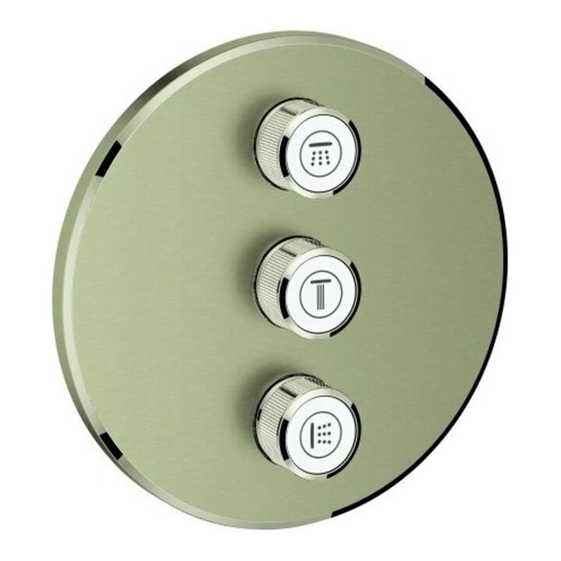 Grohe Fertigset Grohtherm Smartcontrol UP-Vtl, 3-fach, rund, nickel gebürstet
