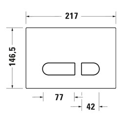 Duravit Betätigungsplatte DuraSystem 21,7x25cm, mech., f WC A1, bron geb.