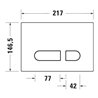 Duravit Betätigungsplatte DuraSystem 21,7x25cm, mech., f WC A1, bron geb.