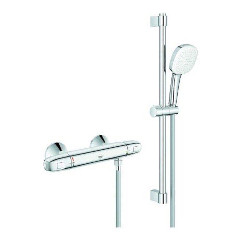 Grohe THM-Wannenbatterie Grohtherm 1000 34820_5 mit Brausegarnitur 600mm chrom