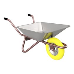 Schake Schubkarre Typ Geselle, Flacgmulde, PU-Rad