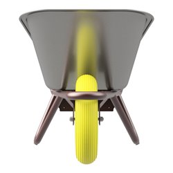 Schake Schubkarre Typ Polier, Tiefmulde 90 Liter mit Drahteinlage ohne Muldenstütze mit PU-Rad