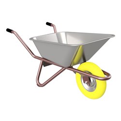 Schake Schubkarre Typ Geselle, Tiefmulde, PU-Rad