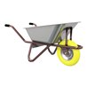 Schake Schubkarre Typ Geselle, Tiefmulde 90 L, Blechstärke 1 mm, mit Muldenstütze mit PU-Rad