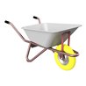 Schake Schubkarre Typ Geselle, Tiefmulde 90 L, Blechstärke 1 mm, mit Muldenstütze mit PU-Rad