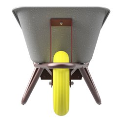 Schake Schubkarre Typ Geselle, Tiefmulde 90 L, Blechstärke 1 mm, mit Muldenstütze mit PU-Rad