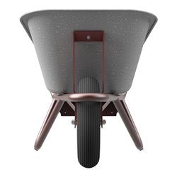 Schake Schubkarre Typ Polier, Tiefmulde 90 Liter mit Drahteinlage mit Muldenstütze und Luftrad