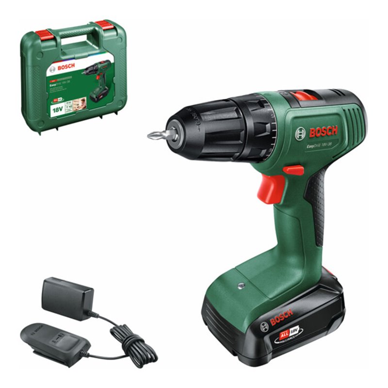 Bosch Akku-Bohrschrauber EasyDrill 18V-38, 1 x Akku PBA 18V 1.5Ah im Tragekoffer