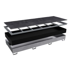 Bauer Südlohn Regalwanne mit PE-Einsatz RW-GR 3600-3 PE, feuerverzinkt