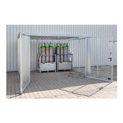 Bauer Südlohn Gasflaschen-Container GFC-M6/D-DF, feuerverzinkt