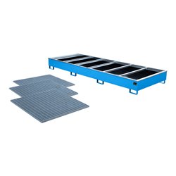 Bauer Südlohn Regalwanne mit PE-Einsatz RW-GR 3600-3 PE, lackiert, Lichtblau