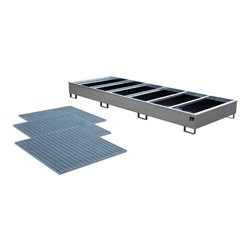 Bauer Südlohn Regalwanne mit PE-Einsatz RW-GR 3600-3 PE, lackiert, Mausgrau