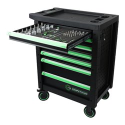 KS Tools COMPETITION Werkstattwagen mit 7 Schubladen und 119 Premium-Werkzeugen