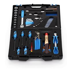 Gedore Werkzeugkoffer TOURING, Set 49-teilig, gefüllt, universal, Werkzeug, für Haushalt, im Kunststoff-Koffer, 1000