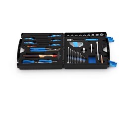 Gedore Werkzeugkoffer TOURING, Set 49-teilig, gefüllt, universal, Werkzeug, für Haushalt, im Kunststoff-Koffer, 1000