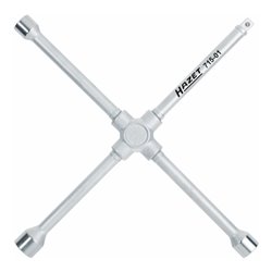 HAZET Kreuzschlüssel 715-01 Außen-Sechskant Profil 17 x 19 x 22 x Außenvierkant Antrieb 12,5  1/2 Zoll