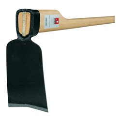 Idealspaten Rheinische Hacke mit Einschnitt geschmiedet