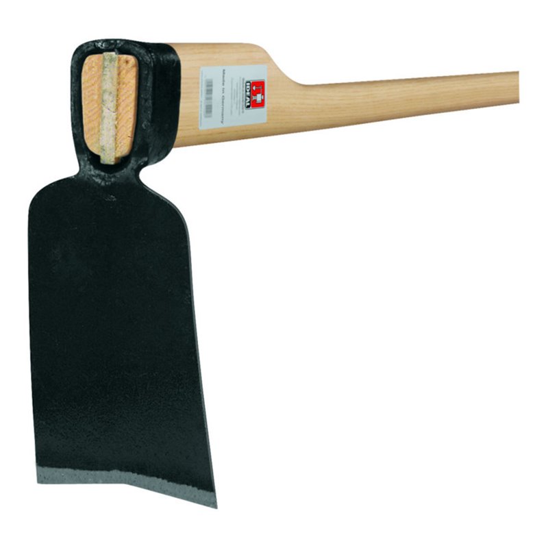 Idealspaten Rheinische Hacke mit Einschnitt geschmiedet