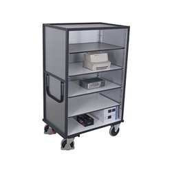 VARIOfit ESD Etagenwagen fest verschweißt Stahlblechwände