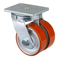 BS Rollen Schwerlastdoppelrolle S100.C10.150 Lenkrolle, Raddurchmesser 150 mm,