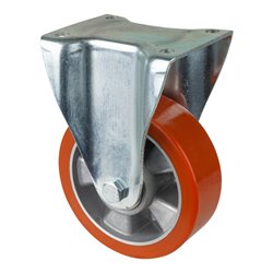 BS Rollen Bockrolle D.150mm Trgf. 550kg Guß-PU-bandage Platte 138x109mm