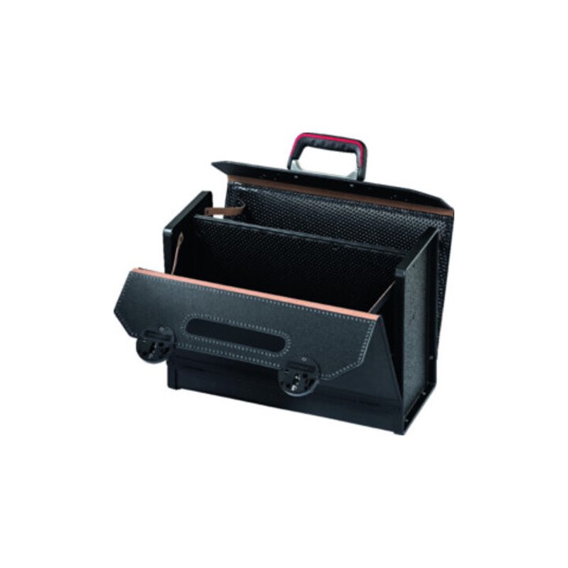 Paratleder Werkzeugtasche Rindleder ABS, schwarz, 420x185x315mm