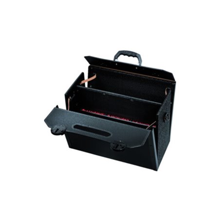 WerkzeugtascheB.460xT.210xH.340mm 33l Rindleder schwarzMittelw. CP-7 Stecksyst.
