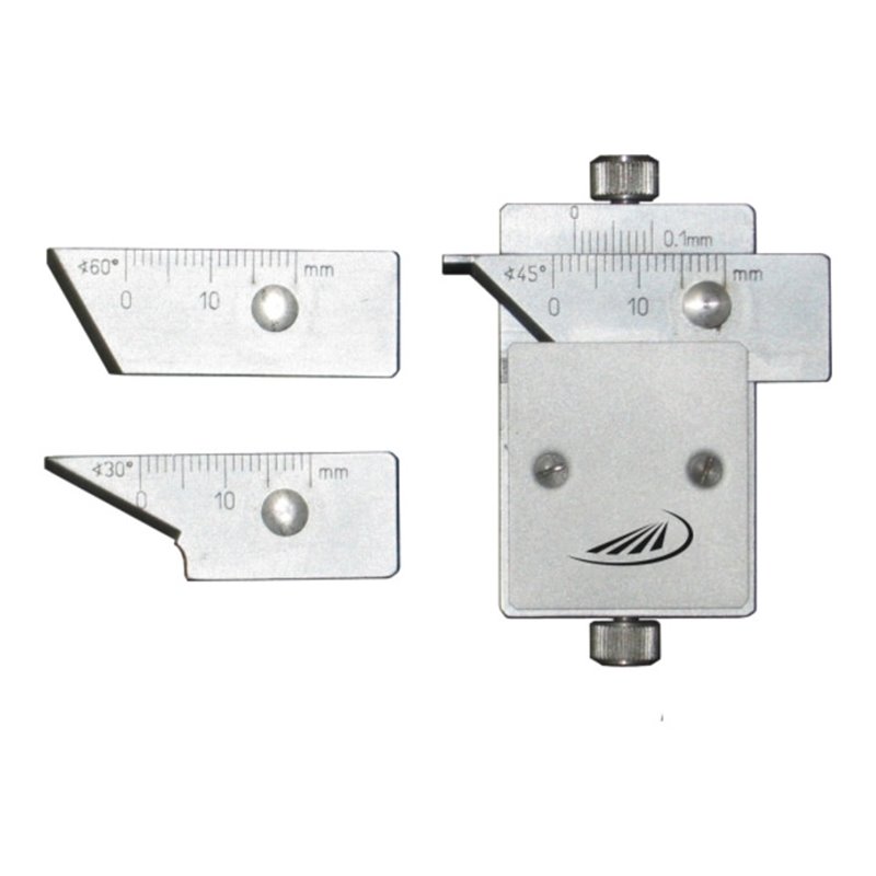 Helios Preisser Fasenmessgerät mit auswechselbarer Messschiene für 30°, 45°, 60°