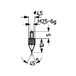 Messeins.45Grad Kegel M2,5 HM z.Messuhren KÄFER