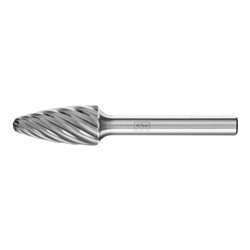 PFERD TOOLS Hartmetall Hochleistungsfrässtift INOX Rundbogen RBF Ø 12x25 mm Schaft-Ø 6 mm für Edelstahl