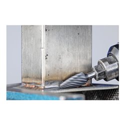 PFERD TOOLS Hartmetall Hochleistungsfrässtift INOX Rundbogen RBF Ø 12x25 mm Schaft-Ø 6 mm für Edelstahl