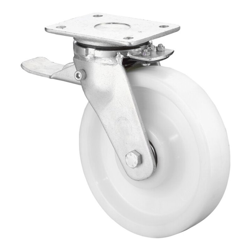 BS Rollen Schwerlastrolle RR120.B15.150 Lenkrolle mit Rad-/Totalfeststeller, Raddurchmesser 150 mm,