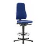 bimos Arbeitsstuhl All-In-One Highline mit Gleiter und Fußring und Stoffpolster blau 570-830 mm