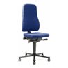 bimos Arbeitsstuhl All-In-One Highline mit Rollen und Stoffpolster blau Sitzhöhe 450-600 mm