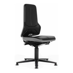 bimos Arbeitsstuhl Neon Basisstuhl mit Gleiter Flexband grau Sitzhöhe 450-620 mm ohne Polster