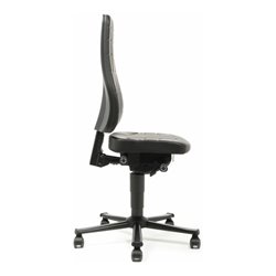bimos Arbeitsstuhl All-In-One Highline mit Rollen und Kunstleder schwarz Sitzhöhe 450-600 mm