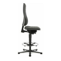 bimos Arbeitsstuhl All-In-One Highline mit Gleiter und Fußring und PU-Schaum schwarz 570-830 mm