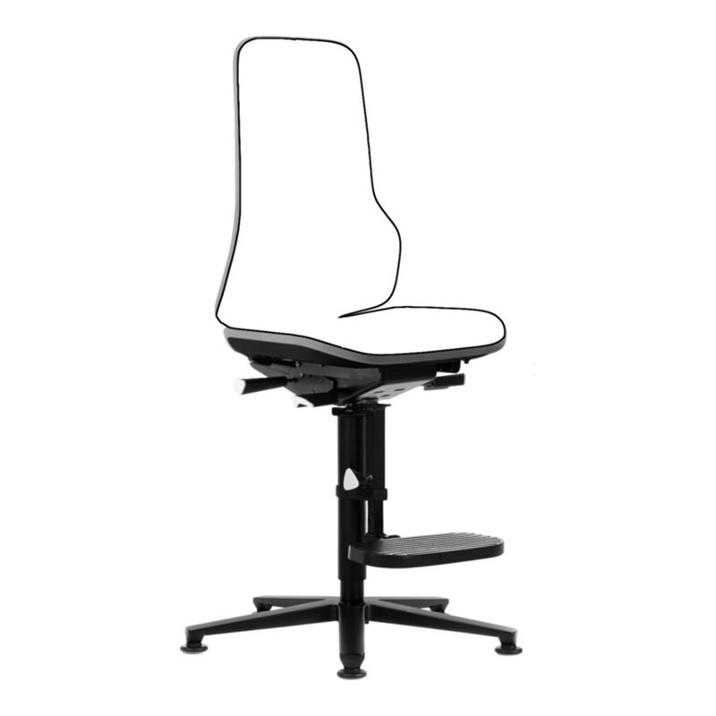 bimos Arbeitsstuhl Neon Basisst. Gleiter Aufstiegh. Flexb. grau Sitzh. 590-870 ohne Polster