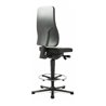 bimos Arbeitsstuhl All-In-One Highline mit Gleiter und Fußring und Kunstleder schwarz 570-830 mm