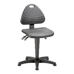 bimos Arbeitsstuhl Isitec mit Gleiter und PU-Schaum schwarz Sitzhöhe 430-600 mm