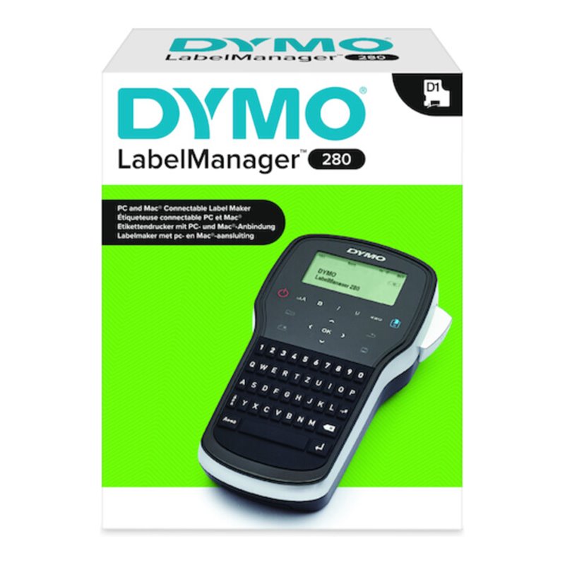 Dymo Beschriftungsgerät LM 280 m. 1 Schriftband B.12mm schwarz auf weiß