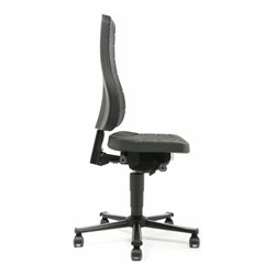 bimos Arbeitsstuhl All-In-One Highline mit Rollen und PU-Schaum schwarz Sitzhöhe 450-600 mm