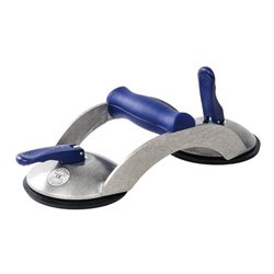 Saugheber Trgf.b.70kg Kopf-D.120mm 2-Kopf Alu.-Körper Quergriff