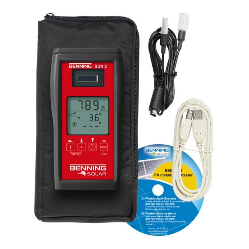 Einstrahlungs-/Temperaturmessgerät z.Messung der solaren Einstrahl.Benning SUN 2