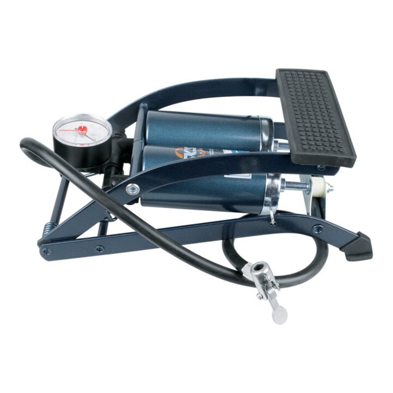 SKS Fußluftpumpe 5bar Doppelzylinder m.Manometer