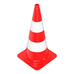 Schake Leitkegel tagesleuchtend, rot / weiß, Höhe: 750 mm