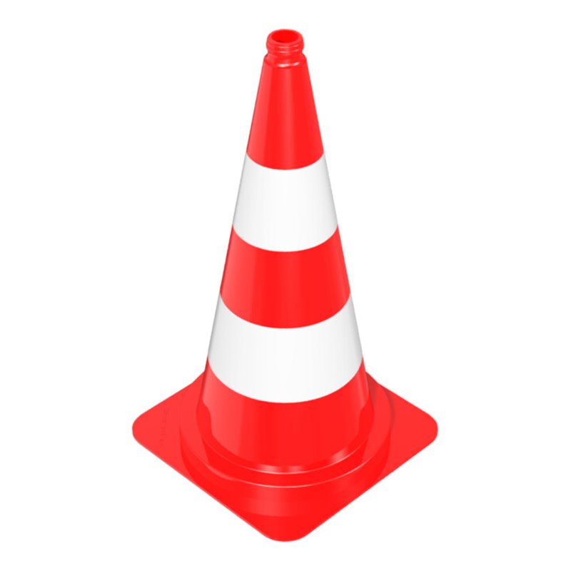 Schake Leitkegel tagesleuchtend, rot / weiß, Höhe: 750 mm