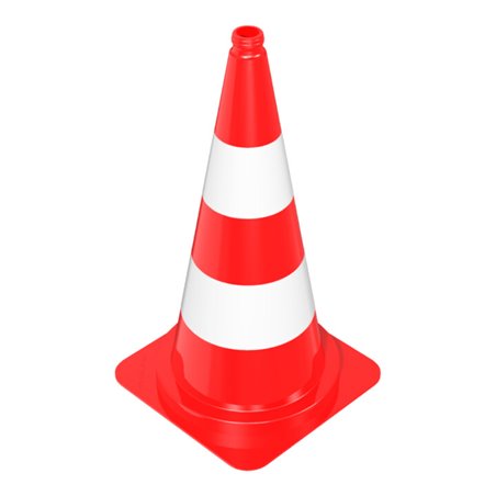 Schake Leitkegel tagesleuchtend, rot / weiß, Höhe: 750 mm